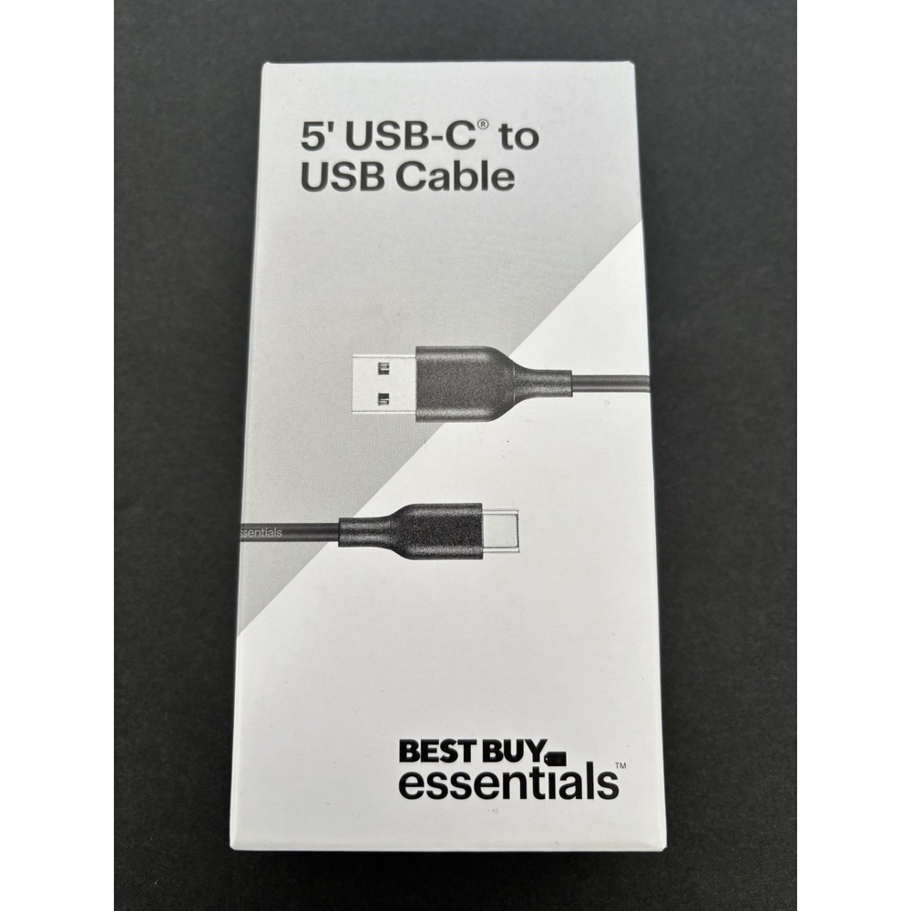 Best Buy essentials- 5 Ft USB-C To USB Cable, NEW